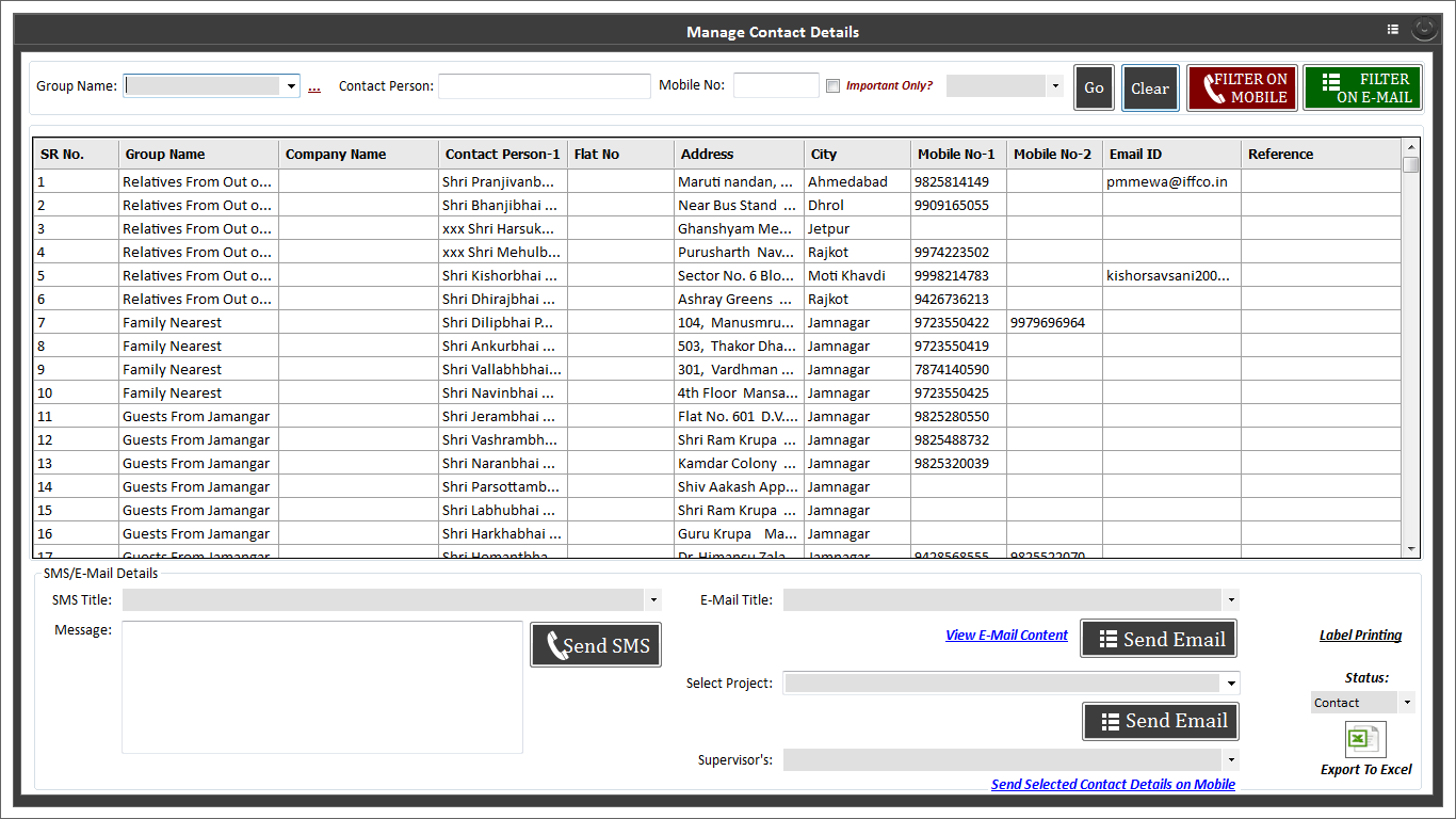 crm software with contact directory